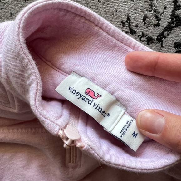 Vineyard Vines | Light Pink Quarter Zip Pullover - Picture 7 of 8